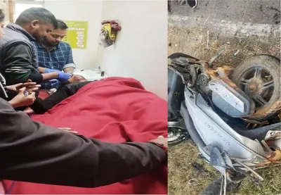 accident   सुयालबाड़ी में स्कूटी दुर्घटनाग्रस्त  युवक गंभीर  अल्मोड़ा रेफर