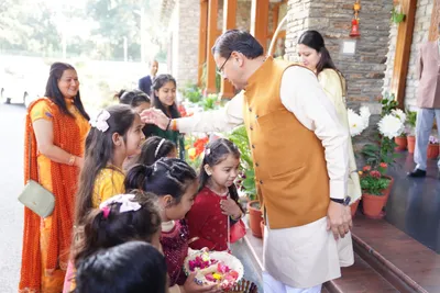 मुख्यमंत्री आवास में धूमधाम से मनाया गया लोकपर्व फूल देई