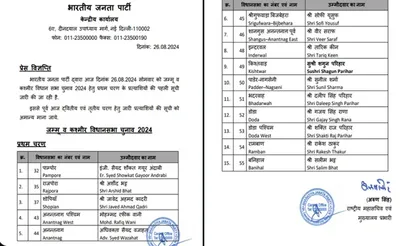 जम्मू कश्मीर विधानसभा चुनाव   पहले चरण के 15 उम्मीदवारों का ऐलान