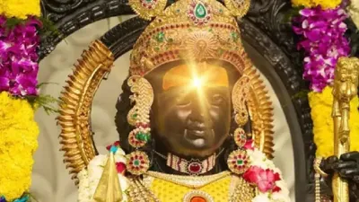 अद्भुत   इतिहास में पहली बार अयोध्या में रामलला का सूर्य तिलक ​