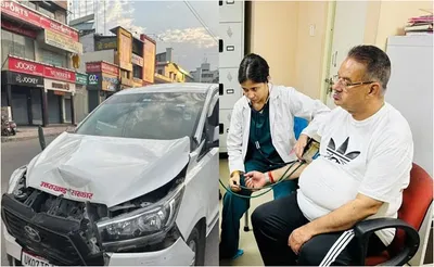 उत्तराखंड   कैबिनेट मंत्री की कार का एक्सीडेंट  योग कार्यक्रम में जाते समय हुआ हादसा