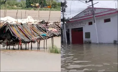 up के 16 जिलों में बाढ़  3 नदियां उफान पर  24 घंटे में 6 मौतें