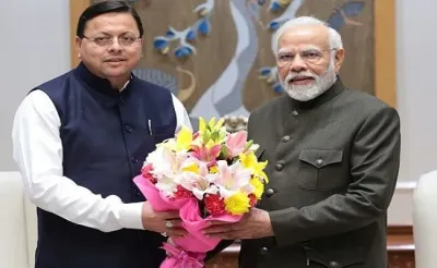 प्रधानमंत्री मोदी से मिले मुख्यमंत्री धामी  देहरादून आने का दिया आमंत्रण