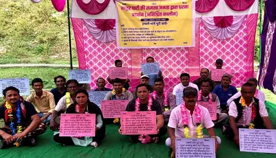 गरुड़  लाहुरघाटी में आंदोलन पर अडिग ग्रामीण  कांग्रेस का समर्थन
