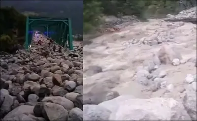 हिमाचल में बादल फटा   बाढ़ से भारी नुकसान  मनाली लेह हाईवे बंद